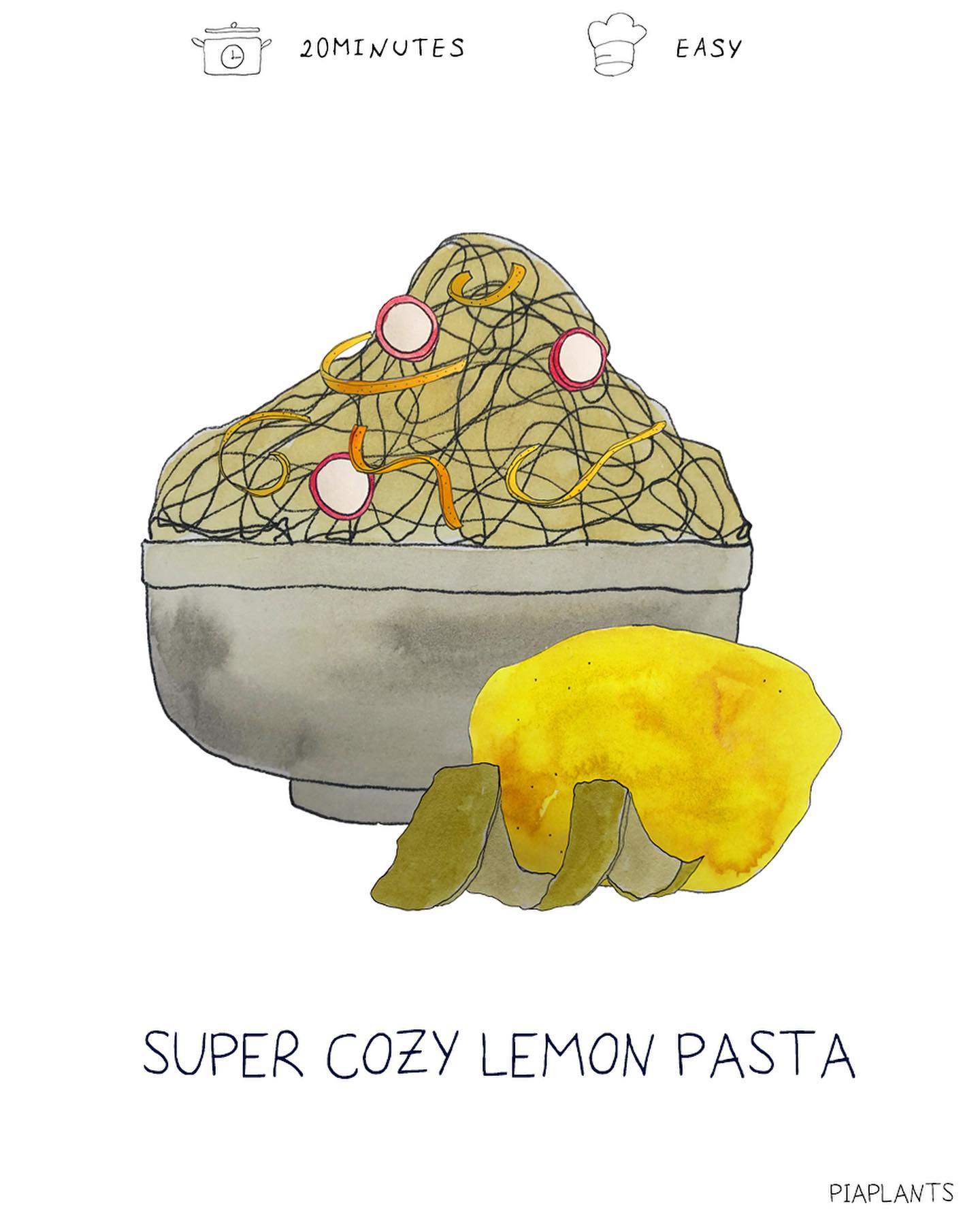 Creamy Lemon Pasta with Crunchy Radish Toppings