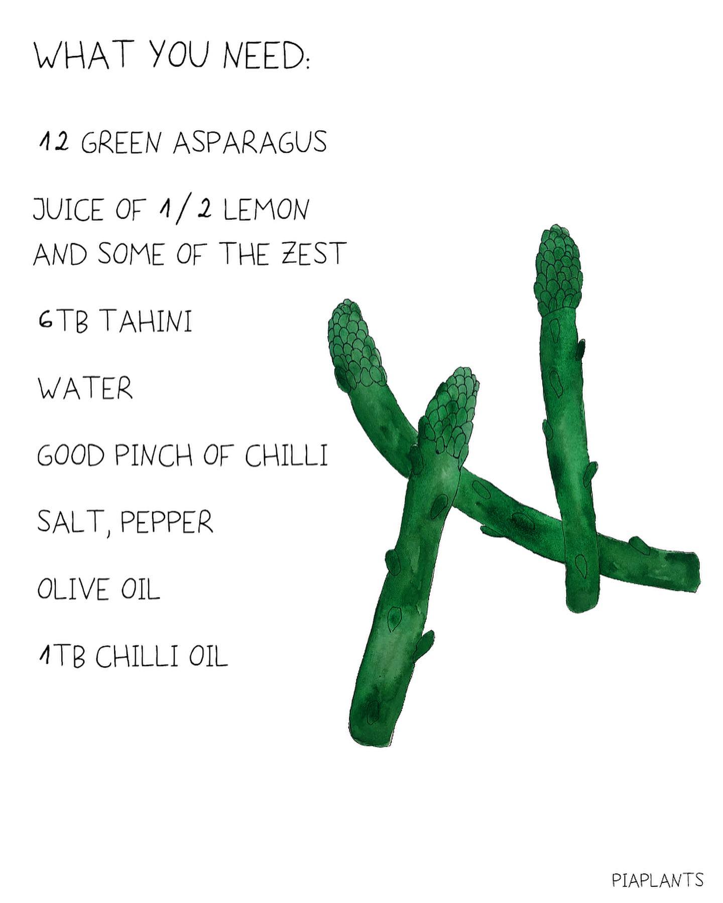 Tahini Asparagus Salad
