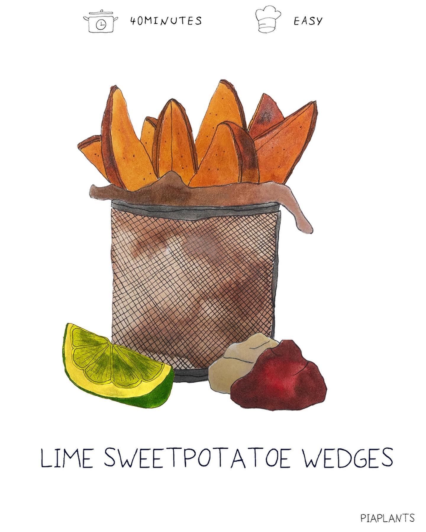 Sweet and Savory Roasted Sweet Potato Wedges with Lime