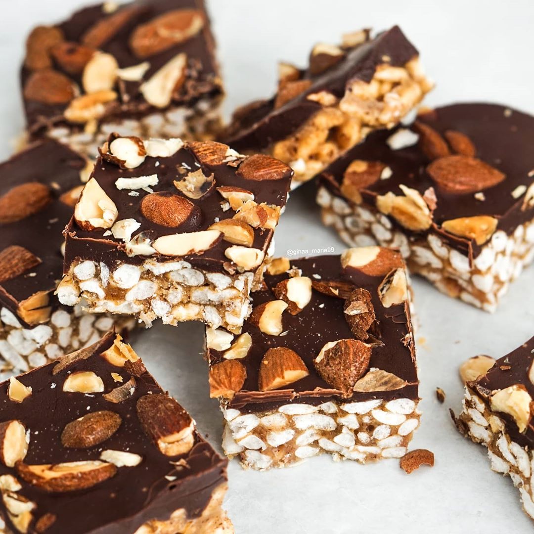 Crispy Coconut Almond Rice Bars