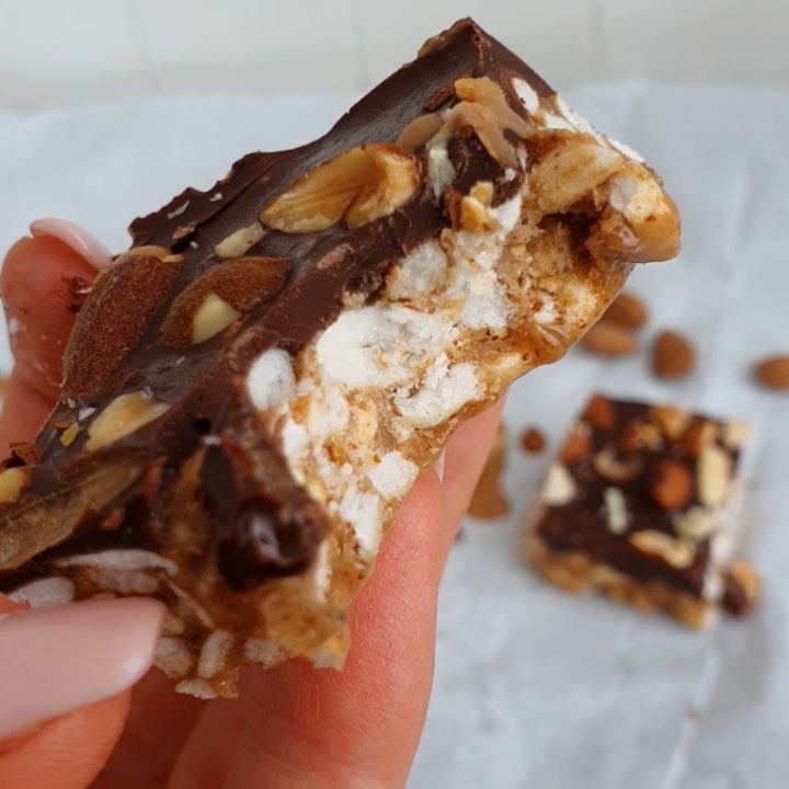 Crispy Coconut Almond Rice Bars