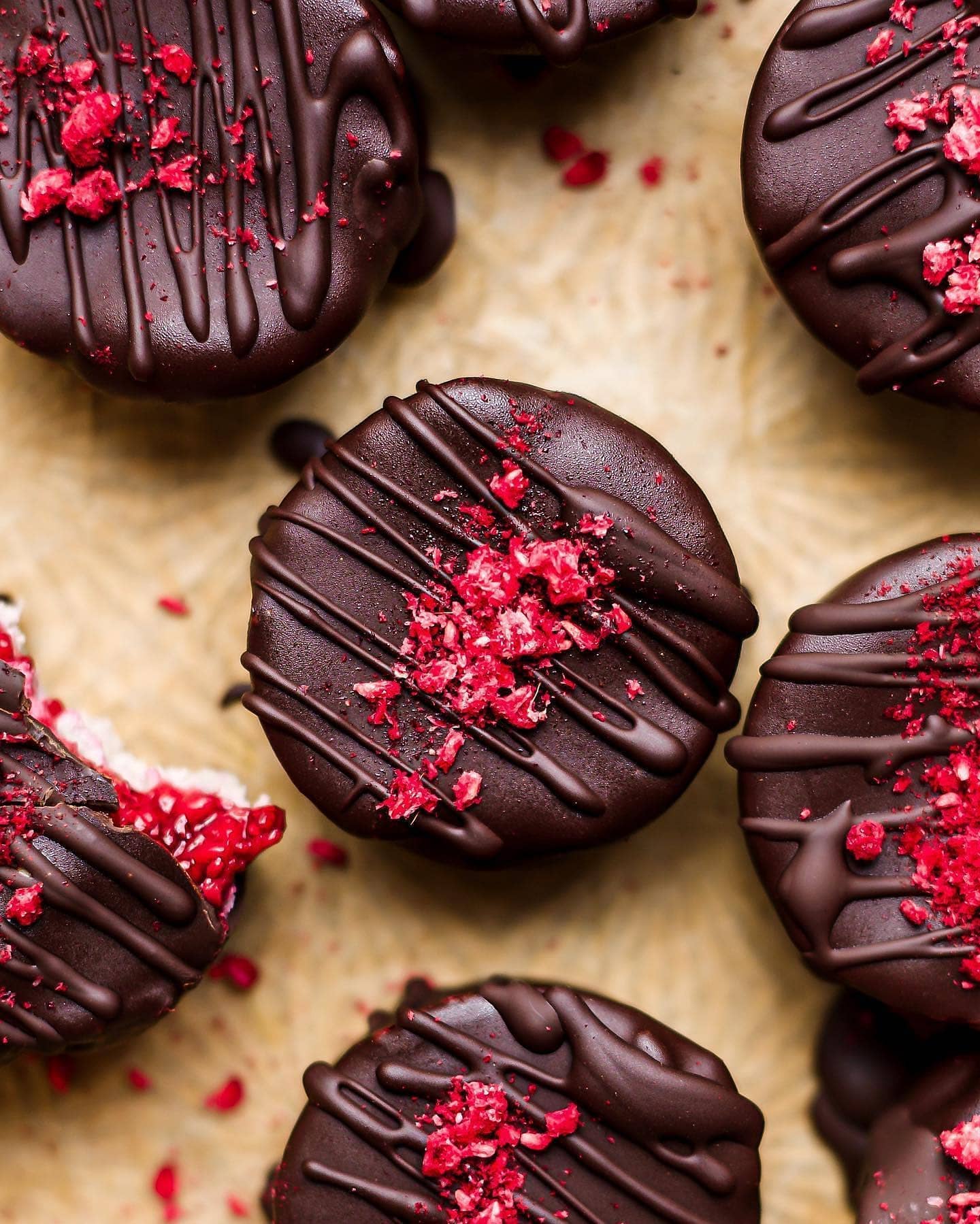 Raspberry Rose Chocolate Bites with Reishi and Mucuna