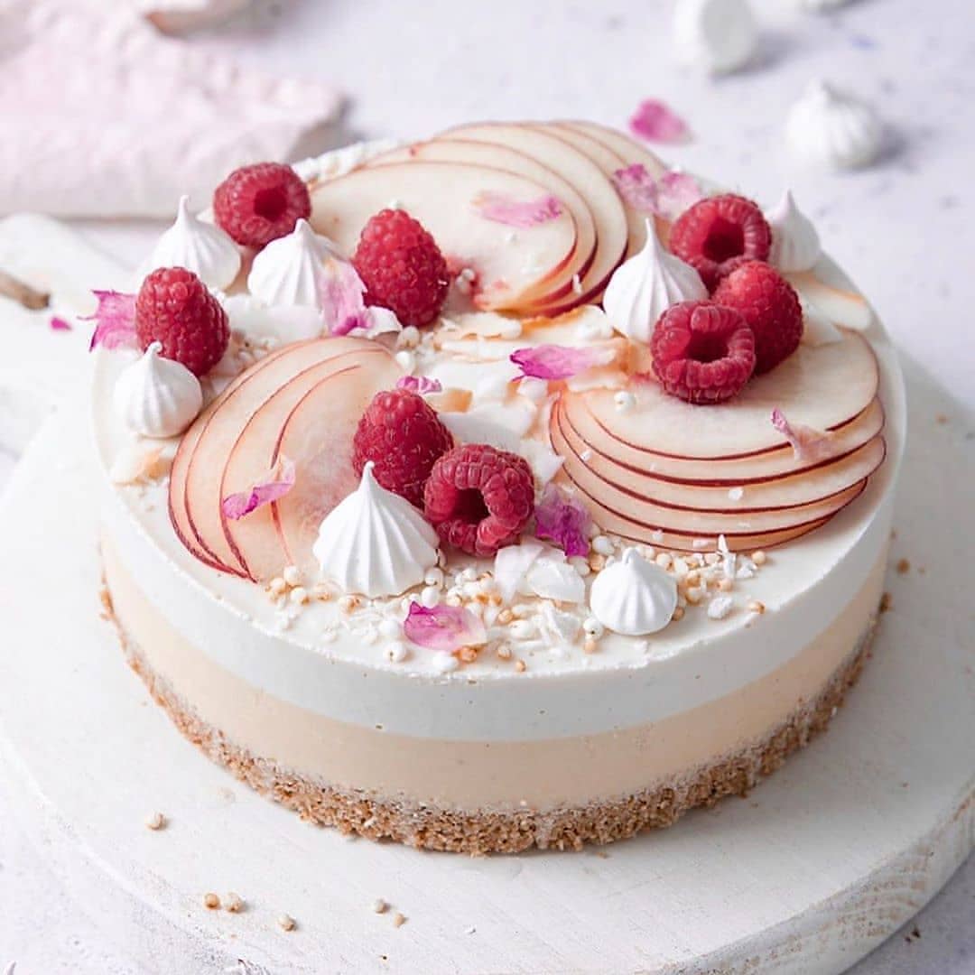 Vegan Peaches and Cream Cheesecake