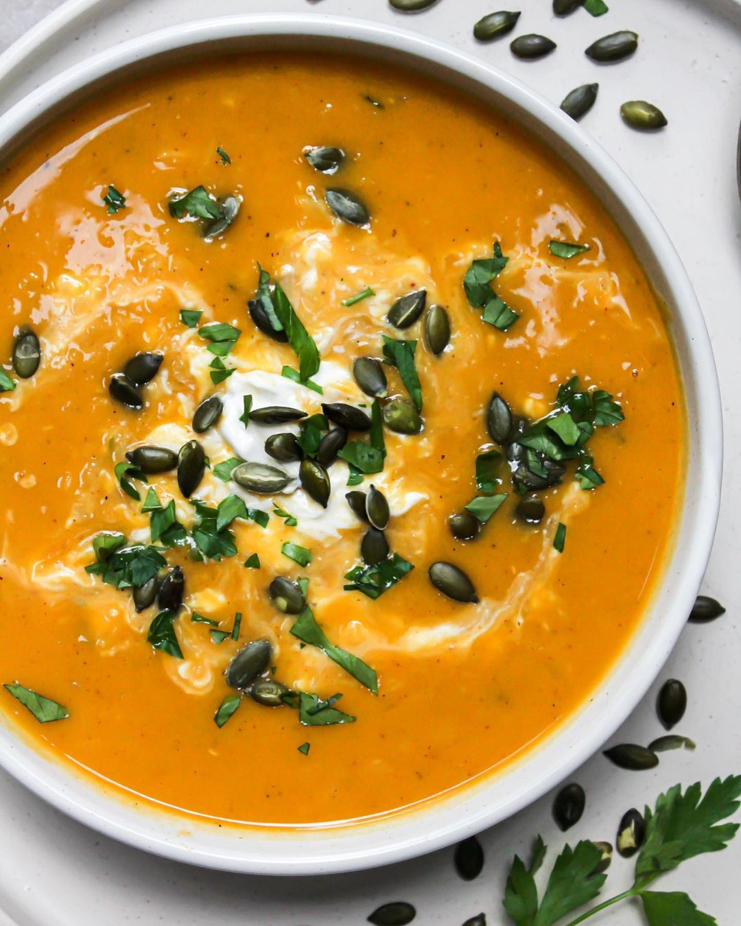 Spiced Butternut Squash and Lentil Soup