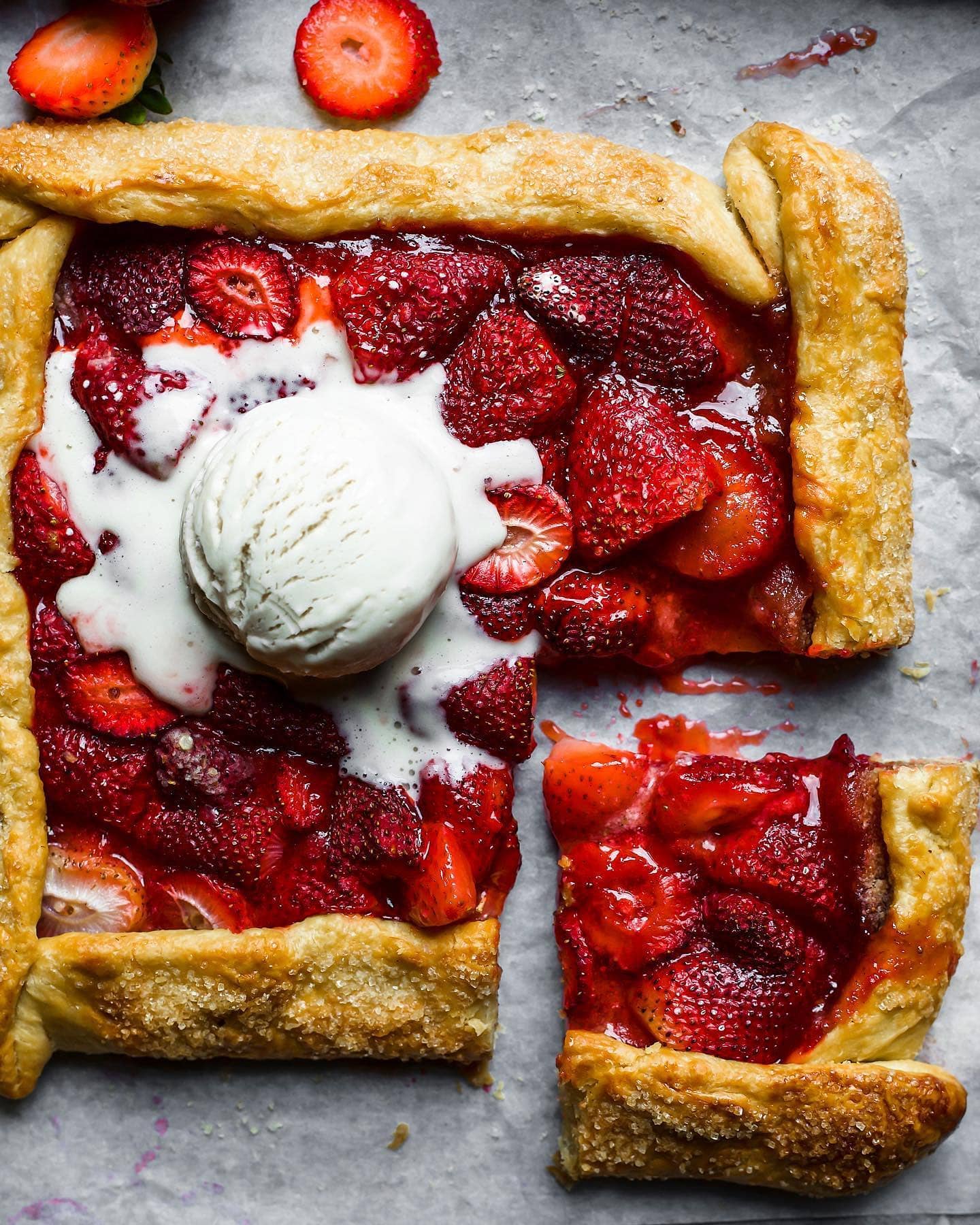 Strawberry Vanilla Galette