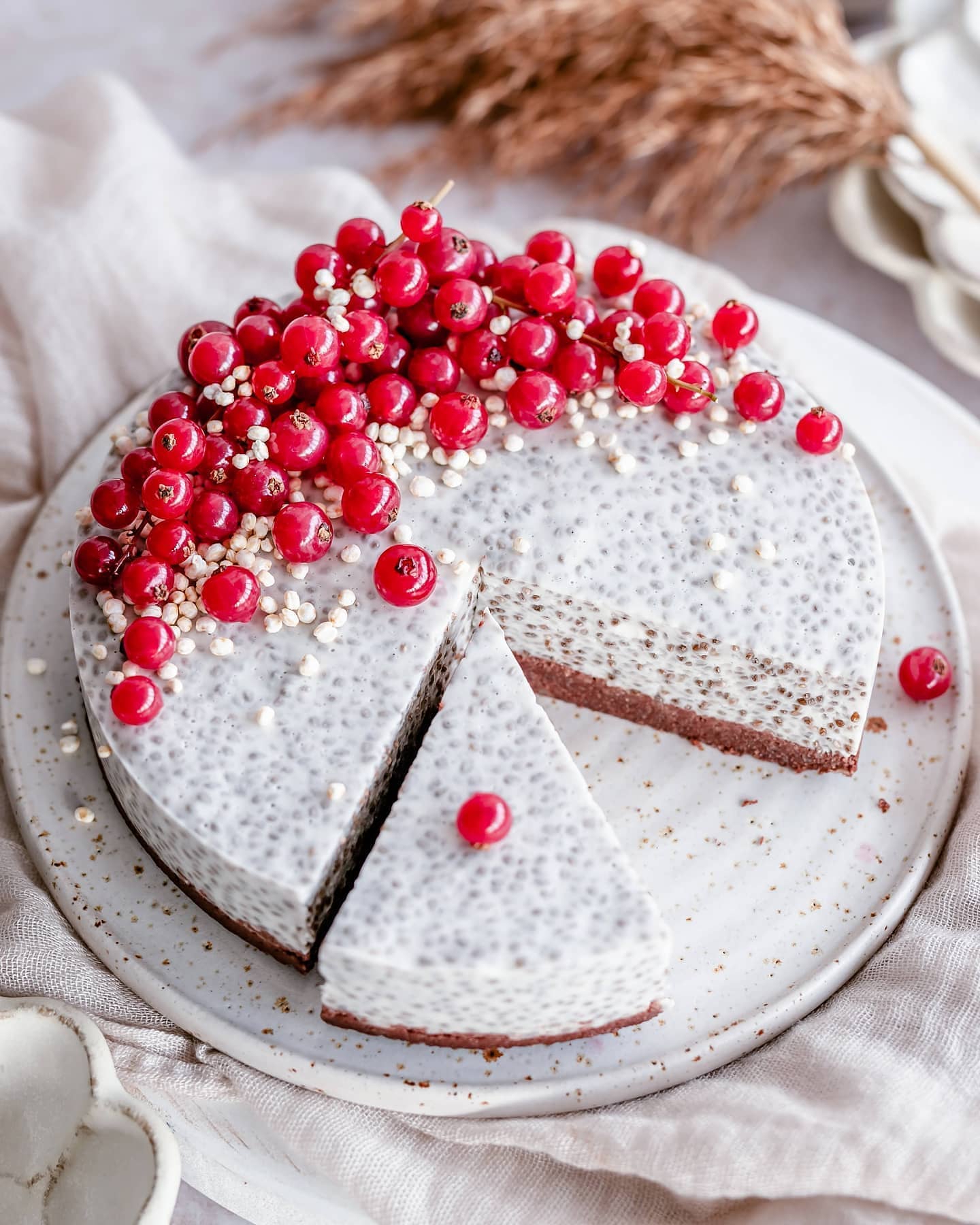 Healthy Vegan Chia Pudding Cake