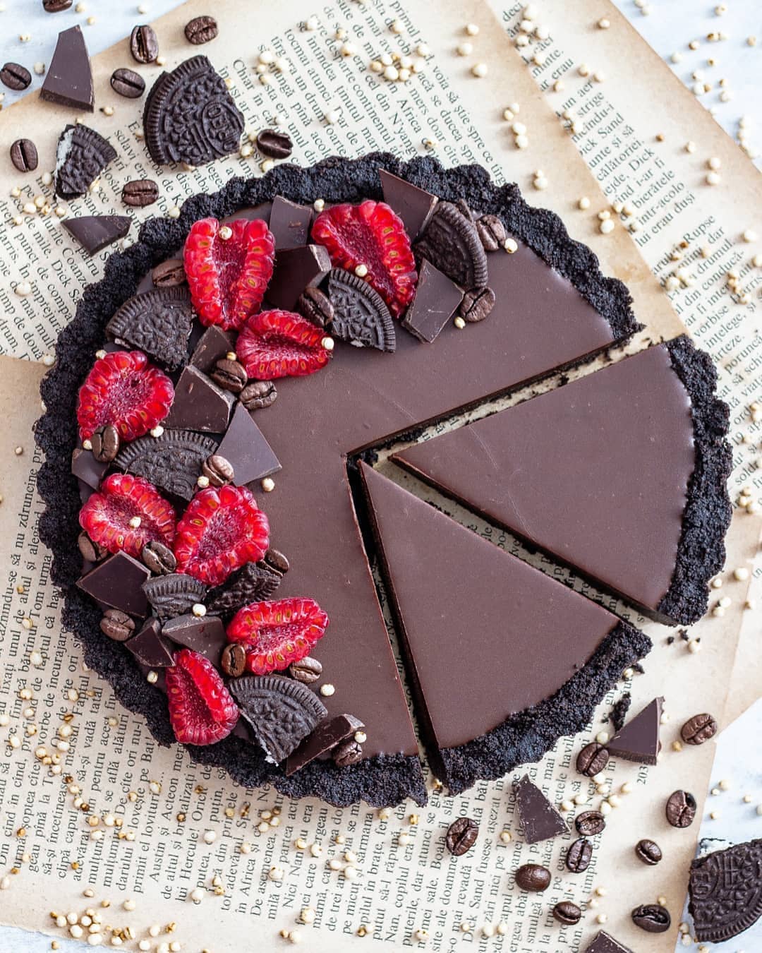 Decadent Vegan Chocolate Coffee Tart