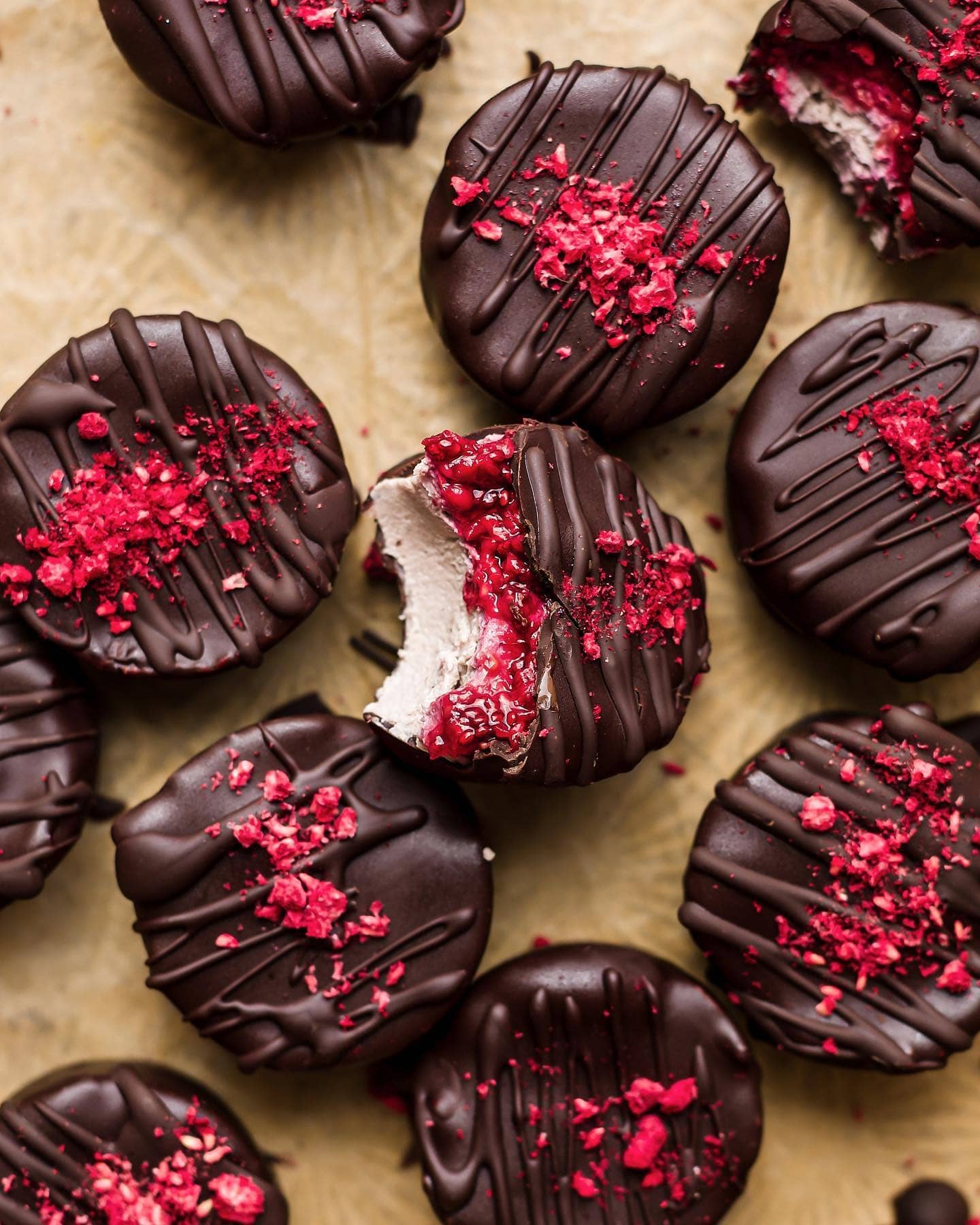 Raspberry Rose Chocolate Bites with Reishi and Mucuna