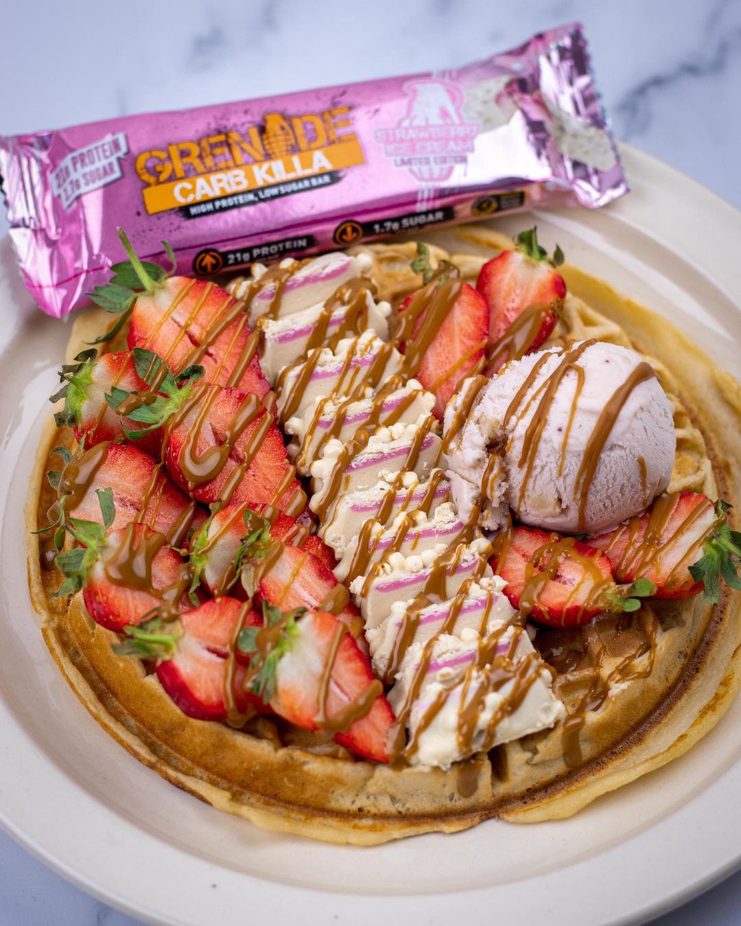 Strawberry Ice Cream Wafflin