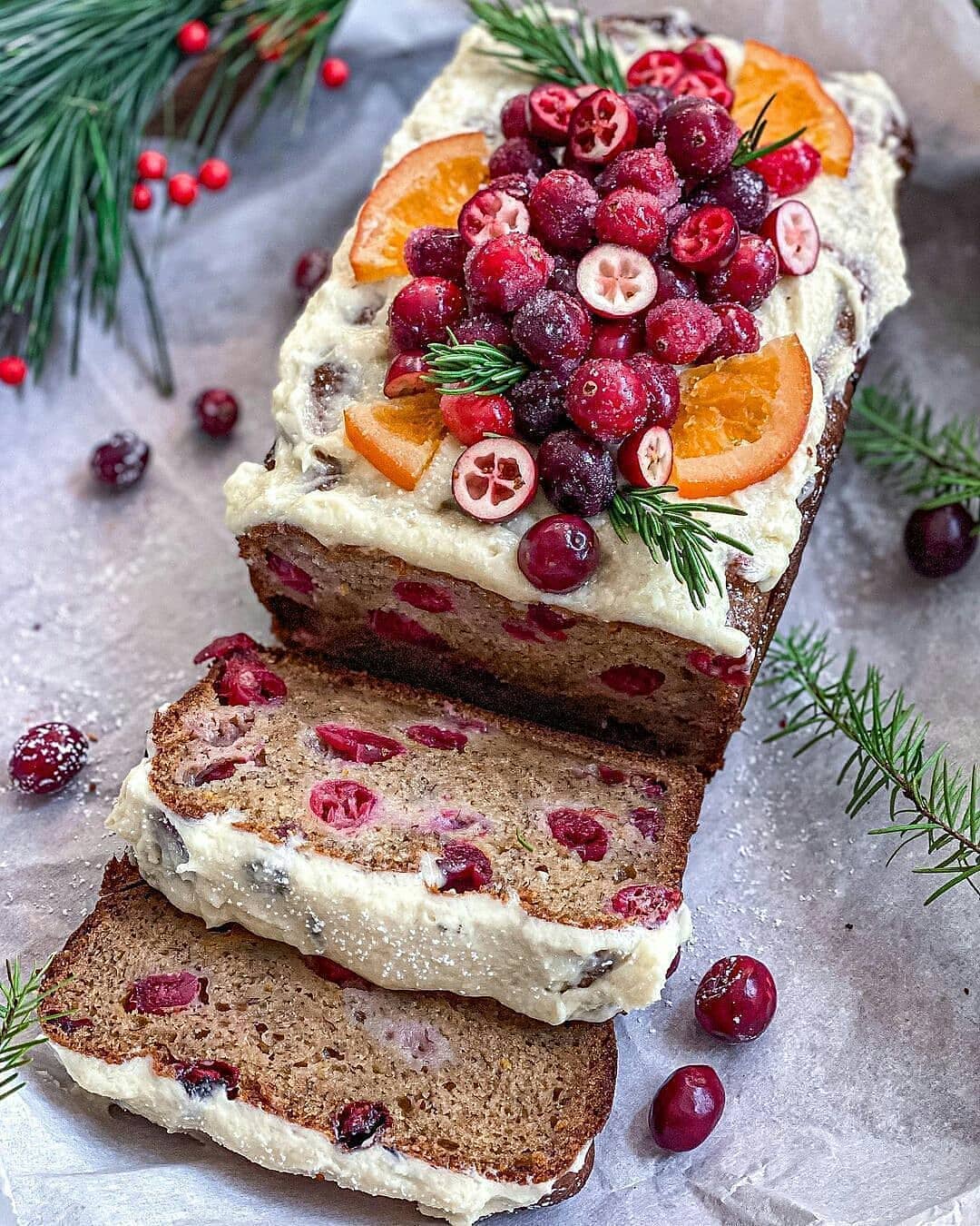 Vegan Cranberry Orange Banana Bread