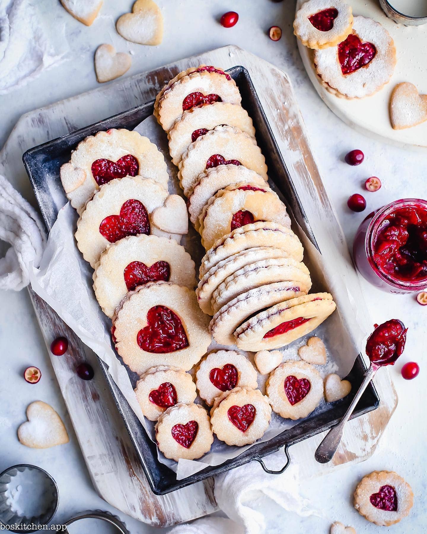 Linzer Cookies with Cranberry Orange Filling