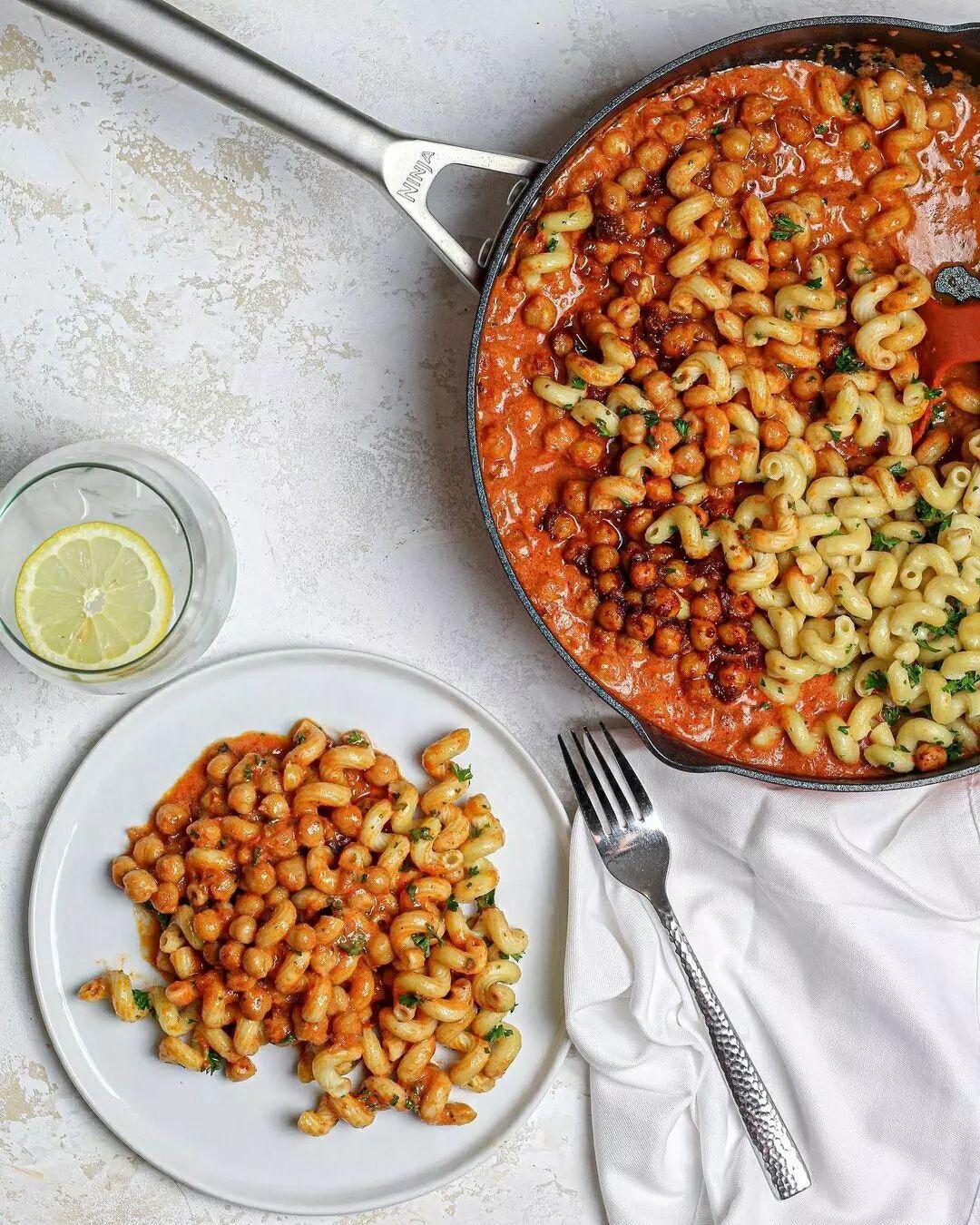 Chickpea Paprikash with Buttery Parsley Noodles