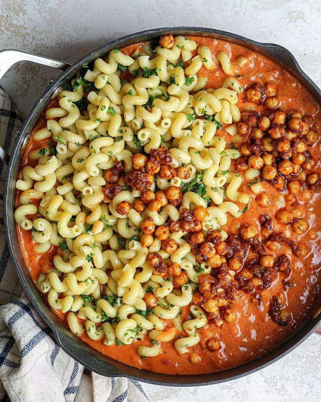 Chickpea Paprikash with Buttery Parsley Noodles