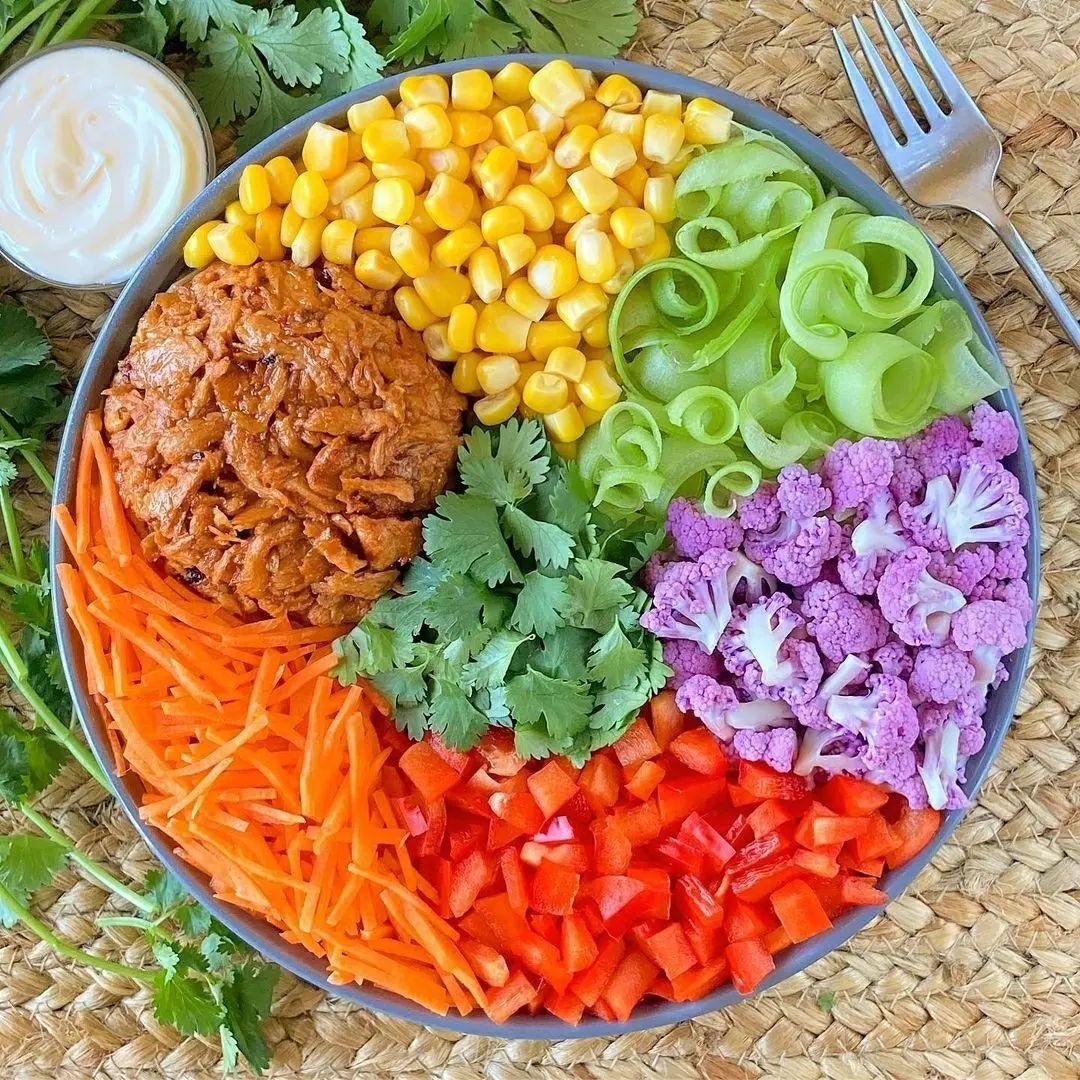 Rainbow Bbq Jackfruit Lunch Bowl