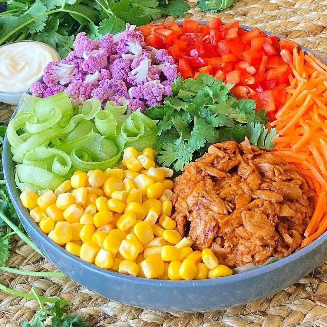 Rainbow Bbq Jackfruit Lunch Bowl