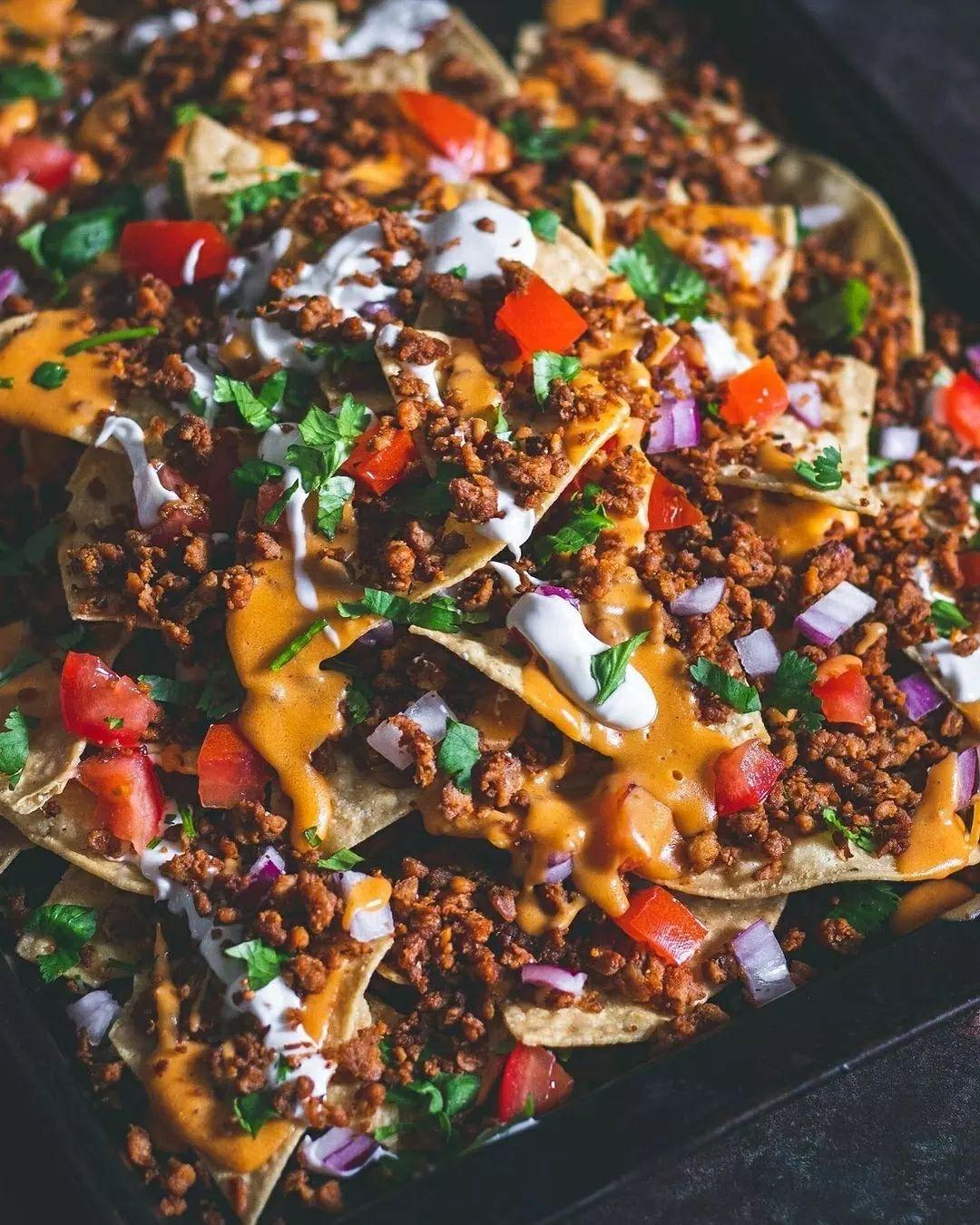 Cheesy Vegan Nachos Supreme