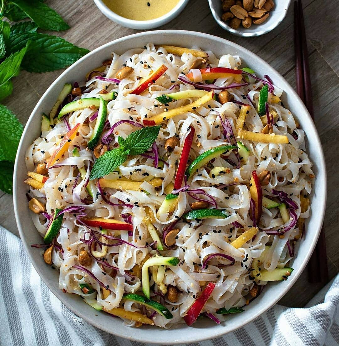 Asian-Inspired Noodle Salad with Orange Miso Ginger Dressing