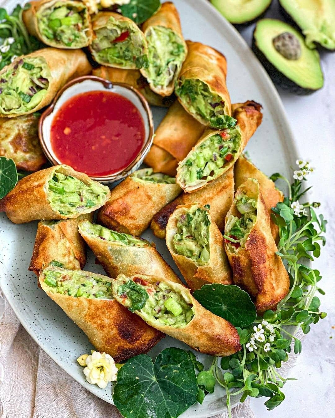 Crispy Avocado Spring Rolls