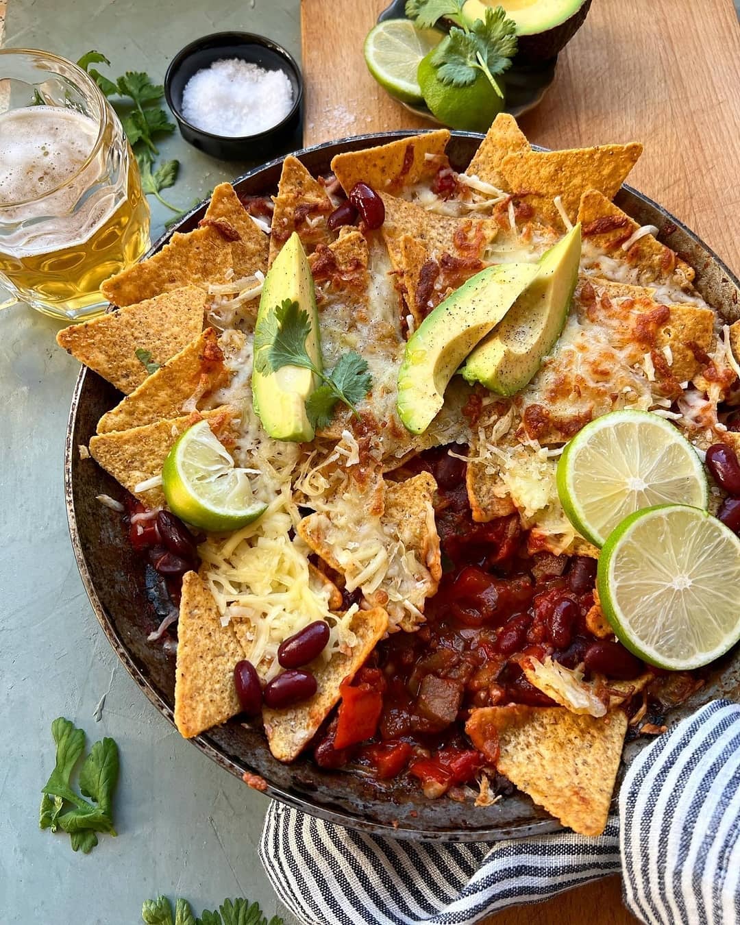 Mexican Nachos with Chili Beans