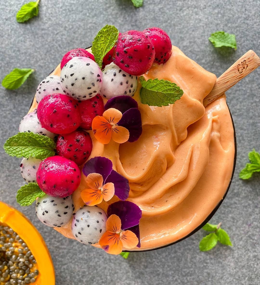 Dreamy Papaya Smoothie Bowl with Mango
