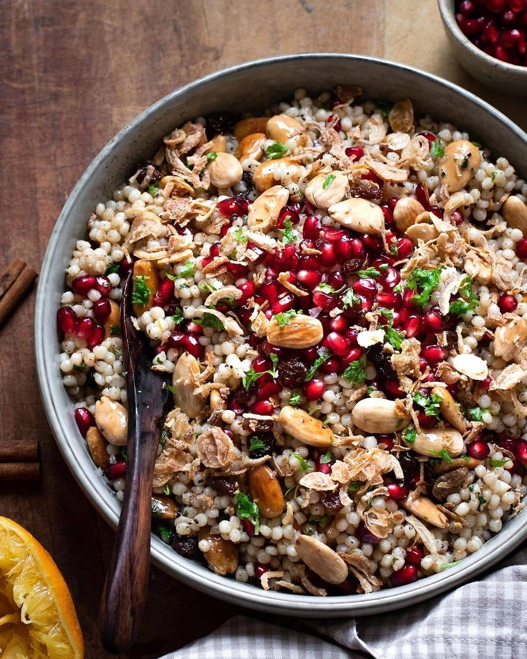 Nutty and Fruity Pearl Couscous Salad