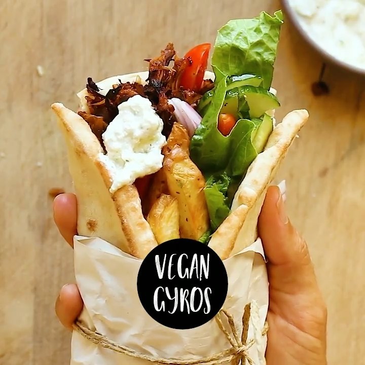 Vegan Gyros with Jackfruit Pork