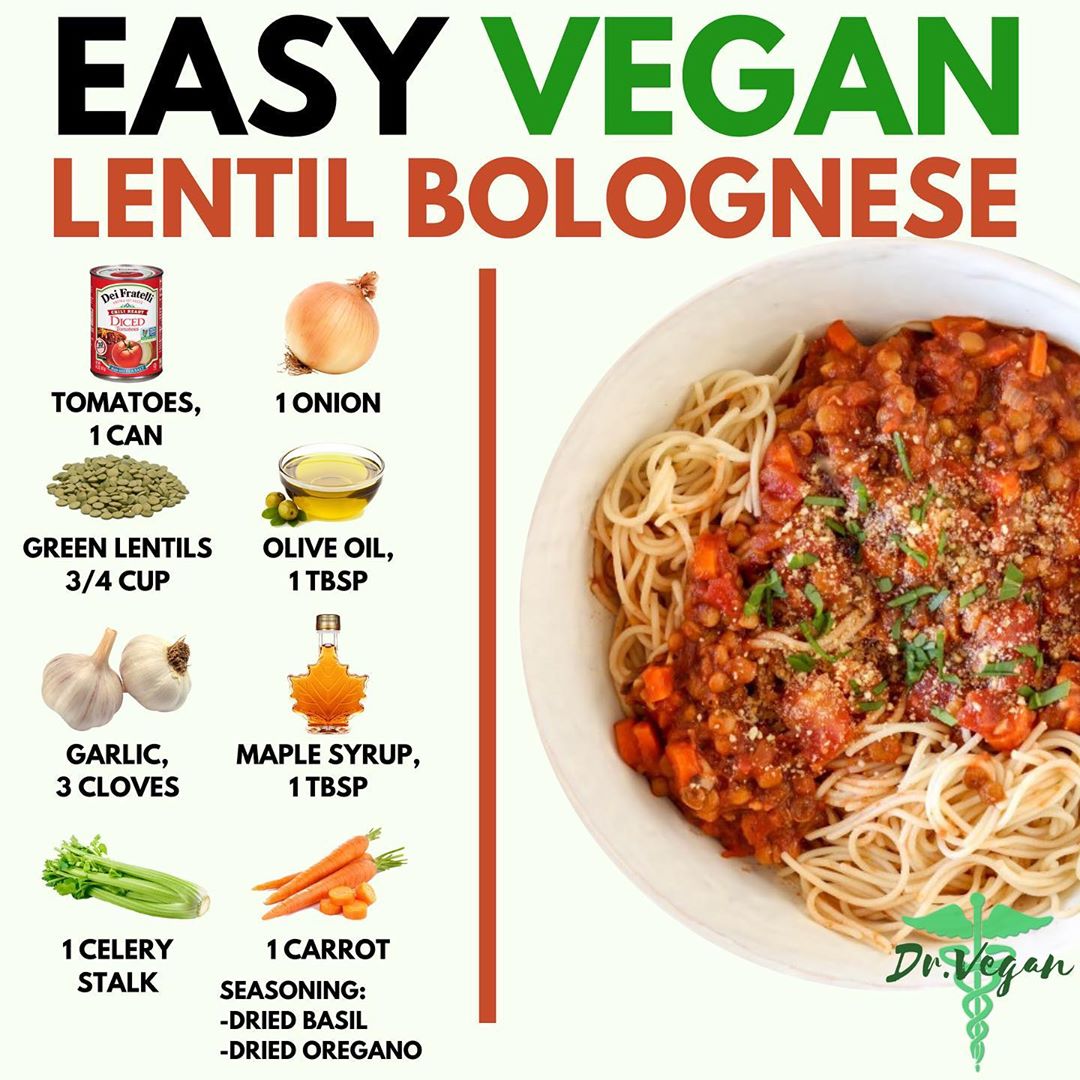 Easy Lentil Bolognese ⁣