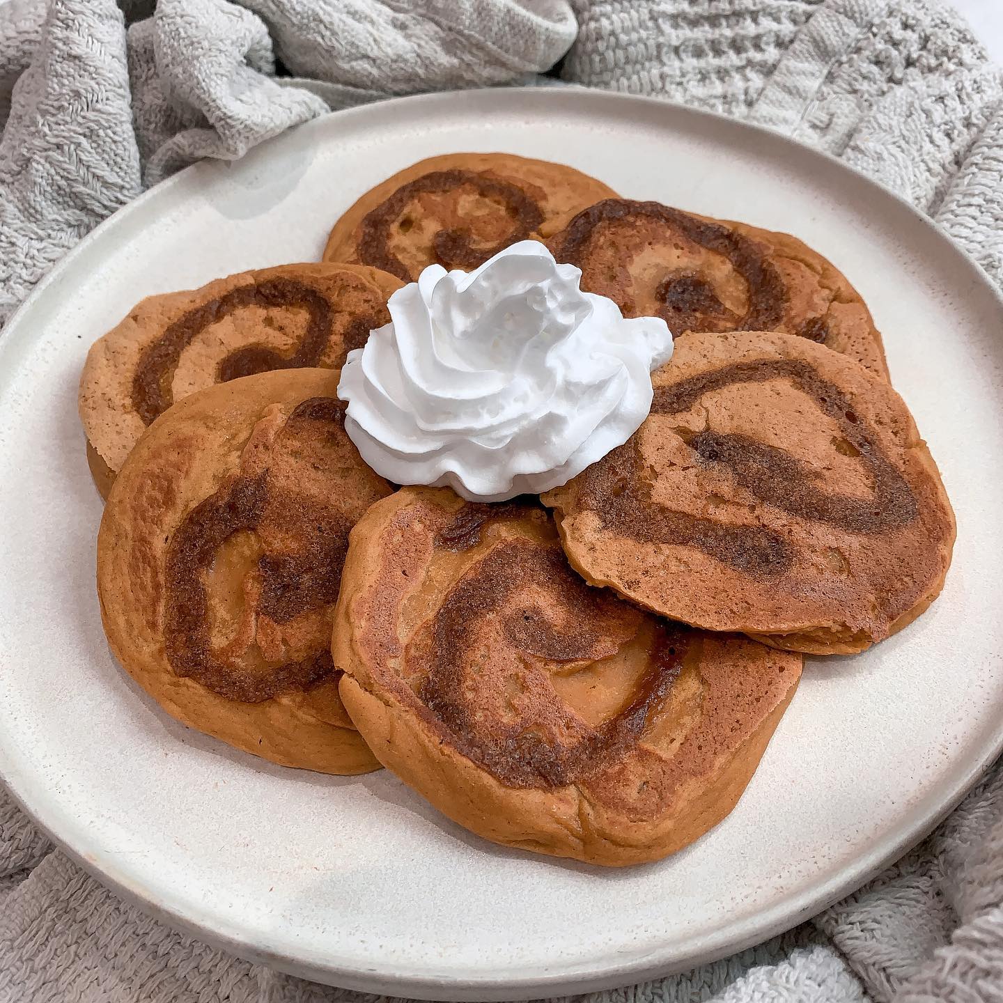 Pumpkin Spice Cinnamon Biscoff Swirl Pancakes