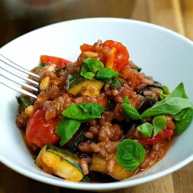 Red Ratatouille Risotto ⁣