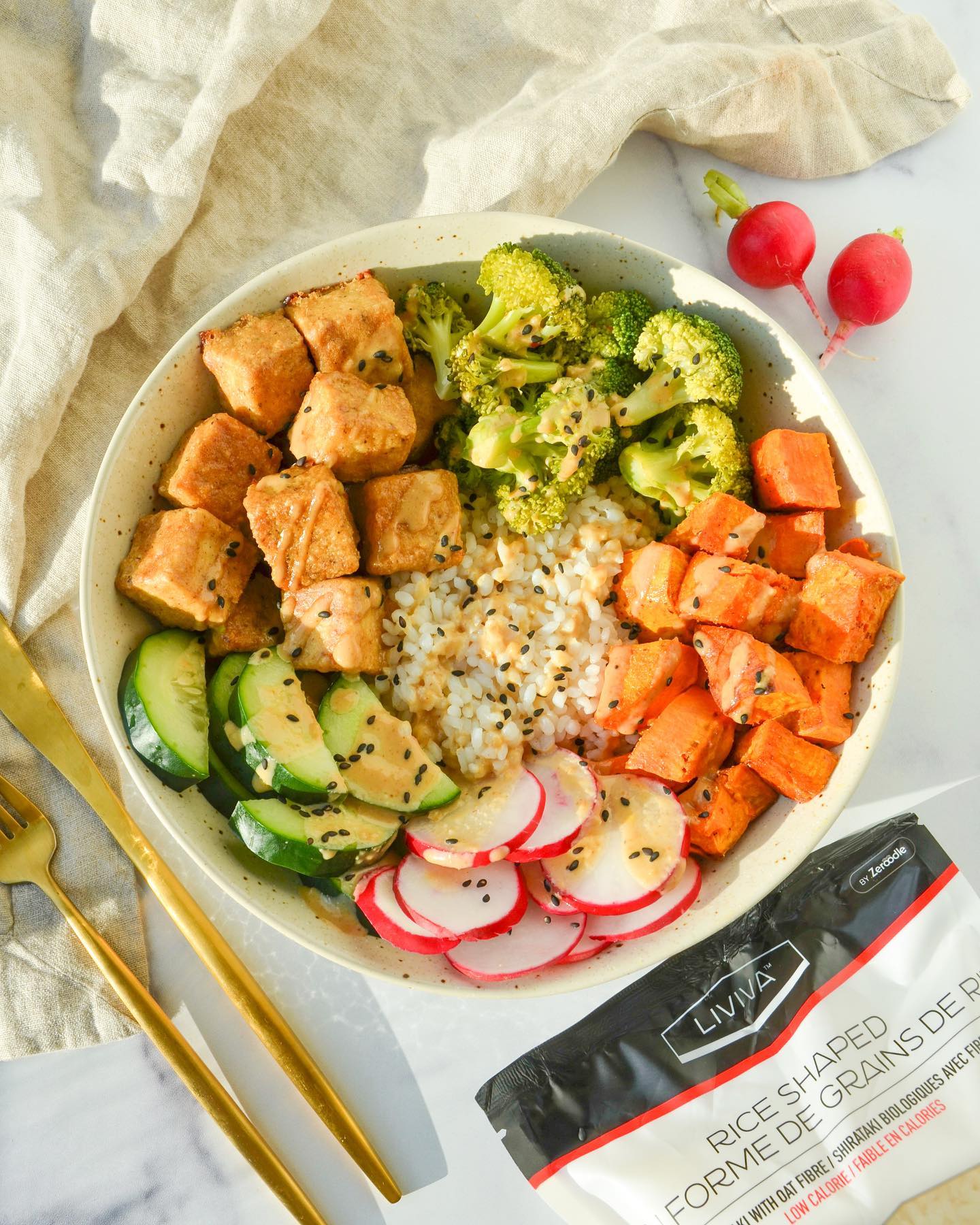 Nutritious Veggie Bowl with Homemade Peanut Sauce