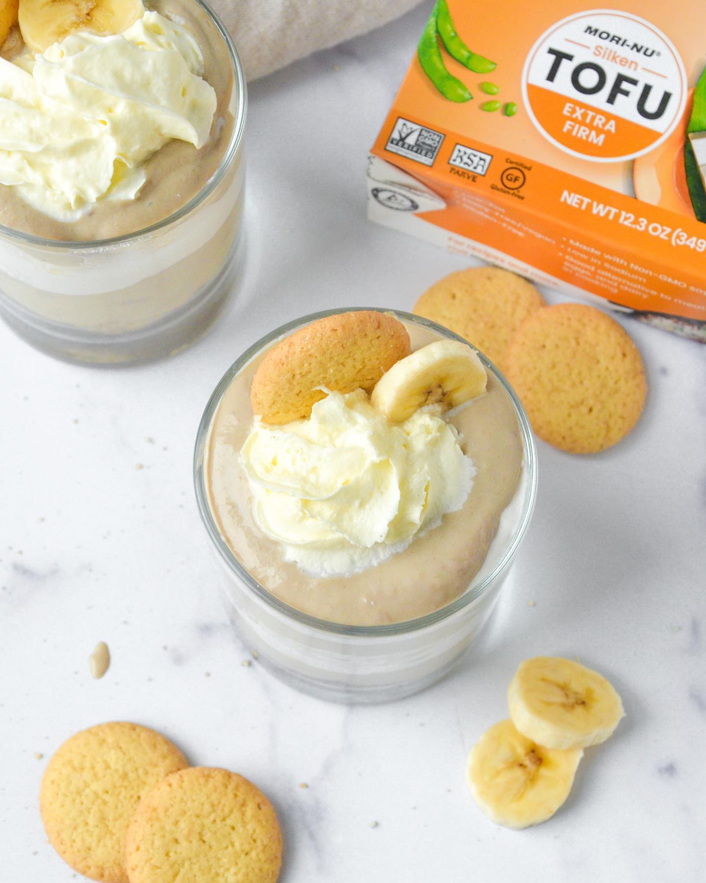Vegan Banana Pudding with Mori-Nu Silken Tofu