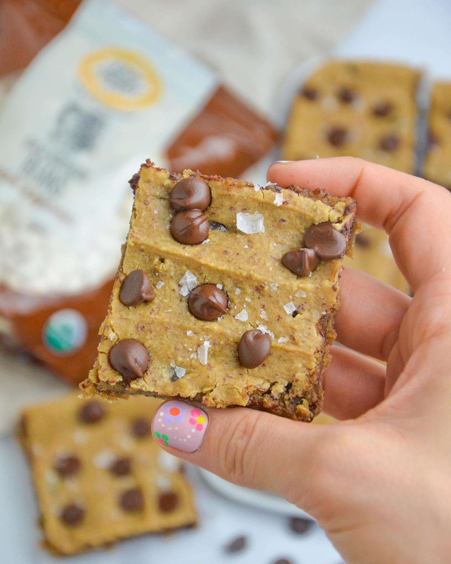 Fudgy Vegan Bean Blondies