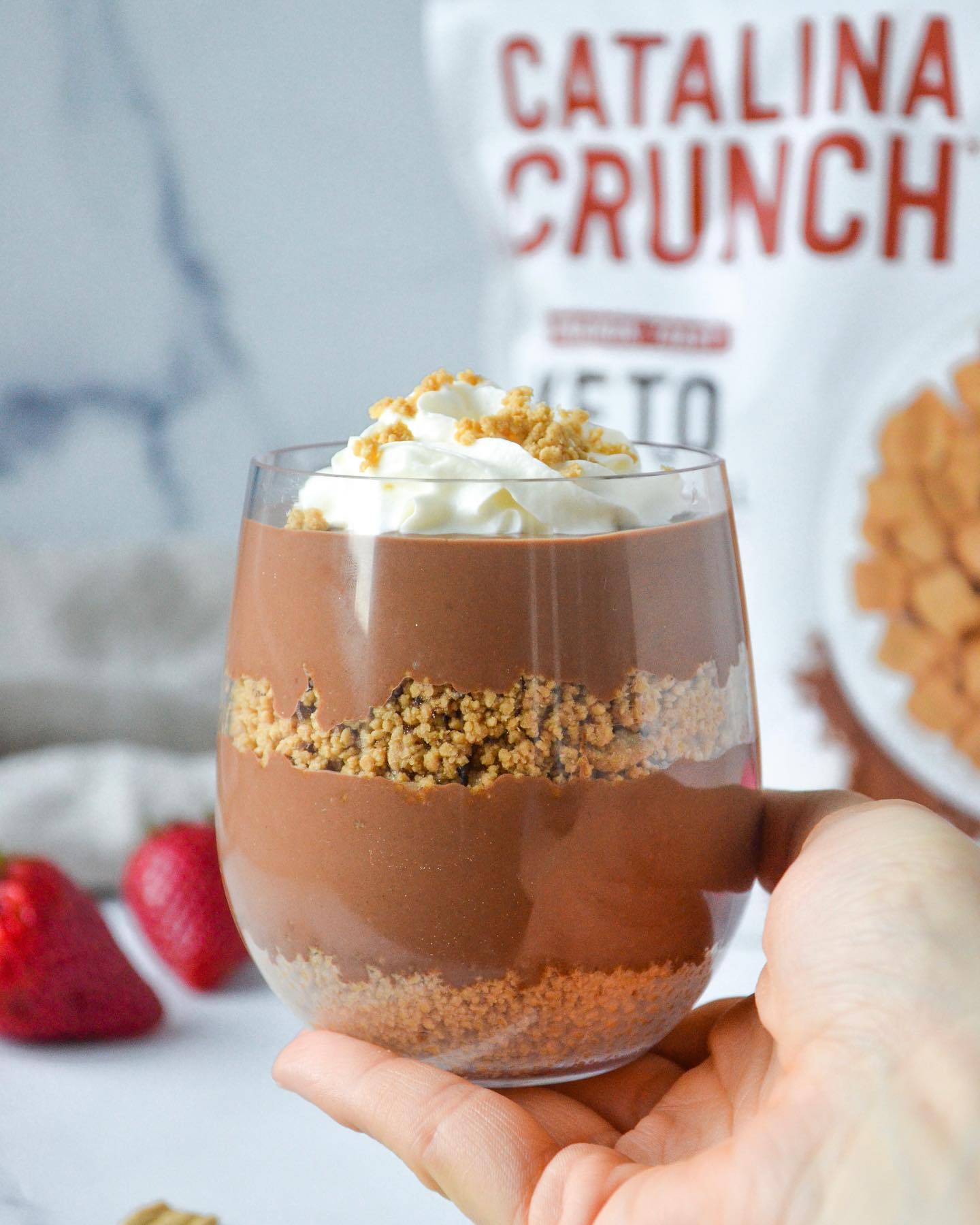 Healthy Chocolate Cheesecakes with Catalina Crunch