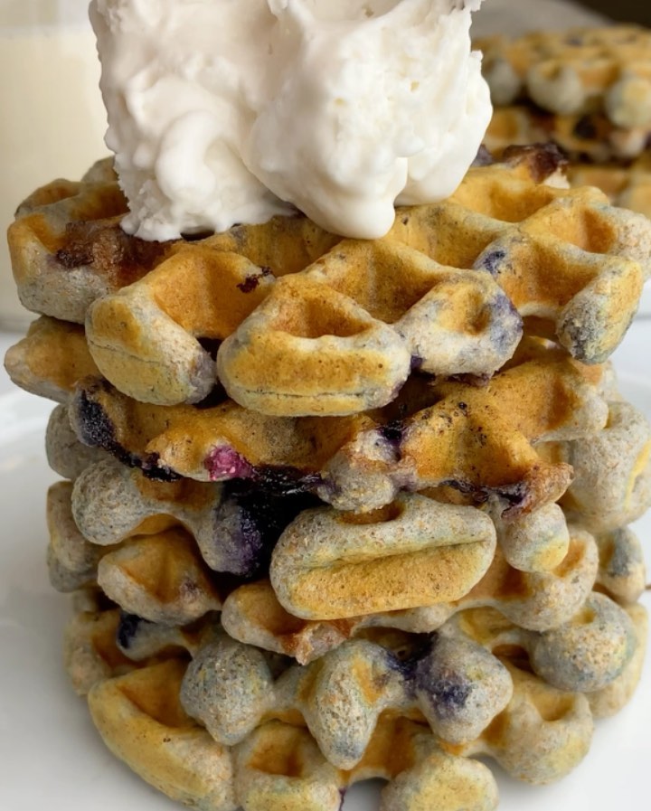 Blueberry Waffles with Oatsome Oat Milk