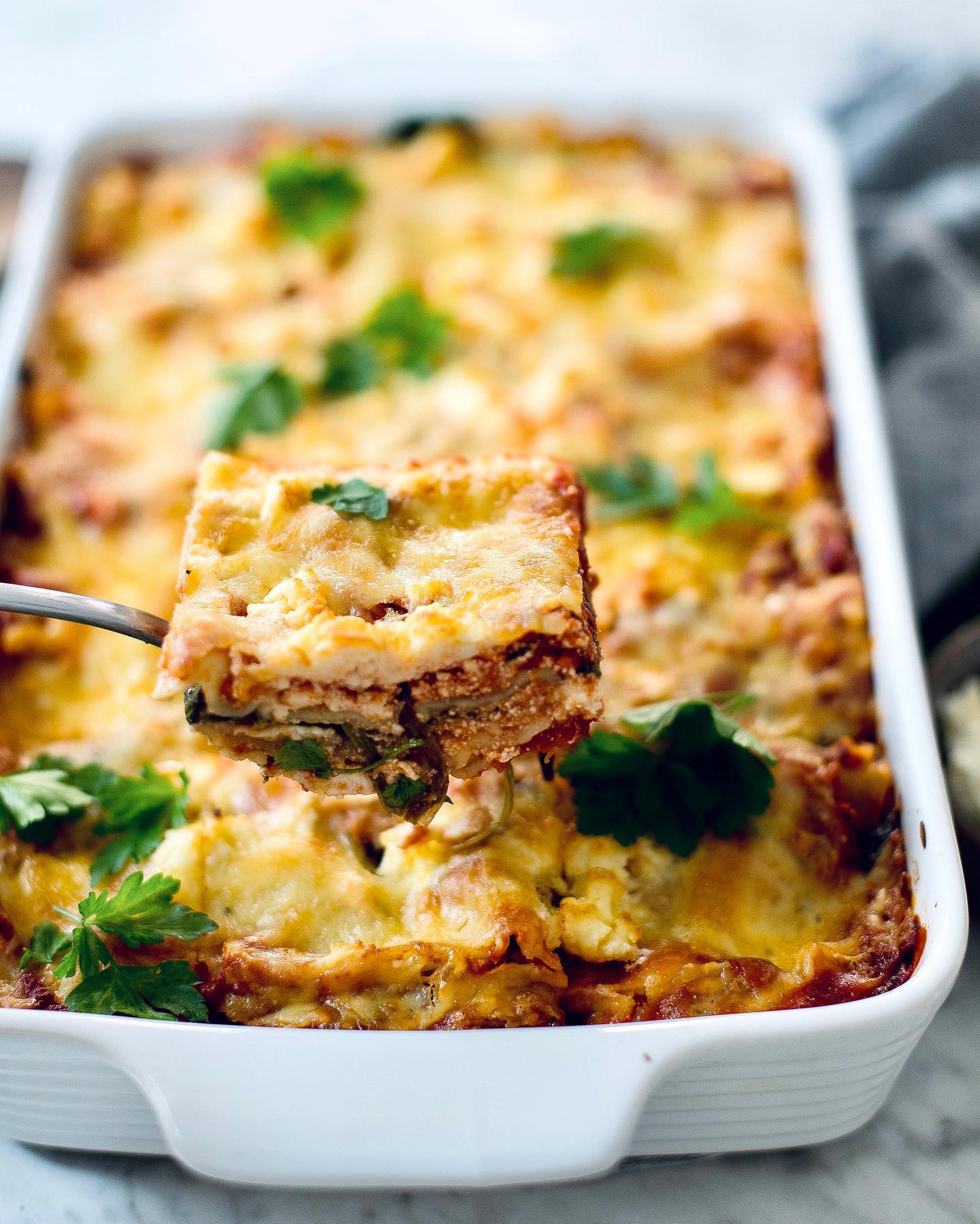 Speedy Ricotta Spinach Lasagne