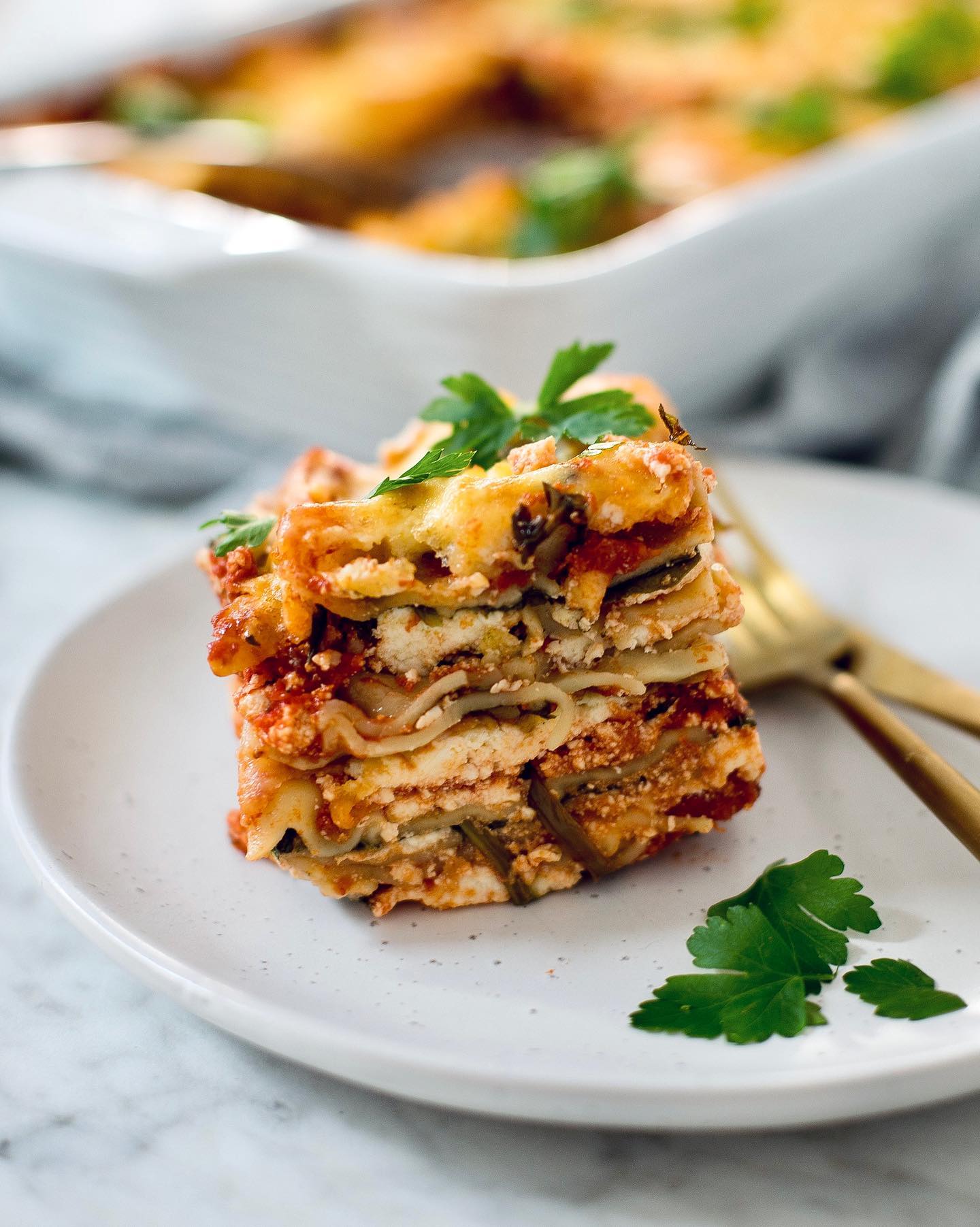 Speedy Ricotta Spinach Lasagne