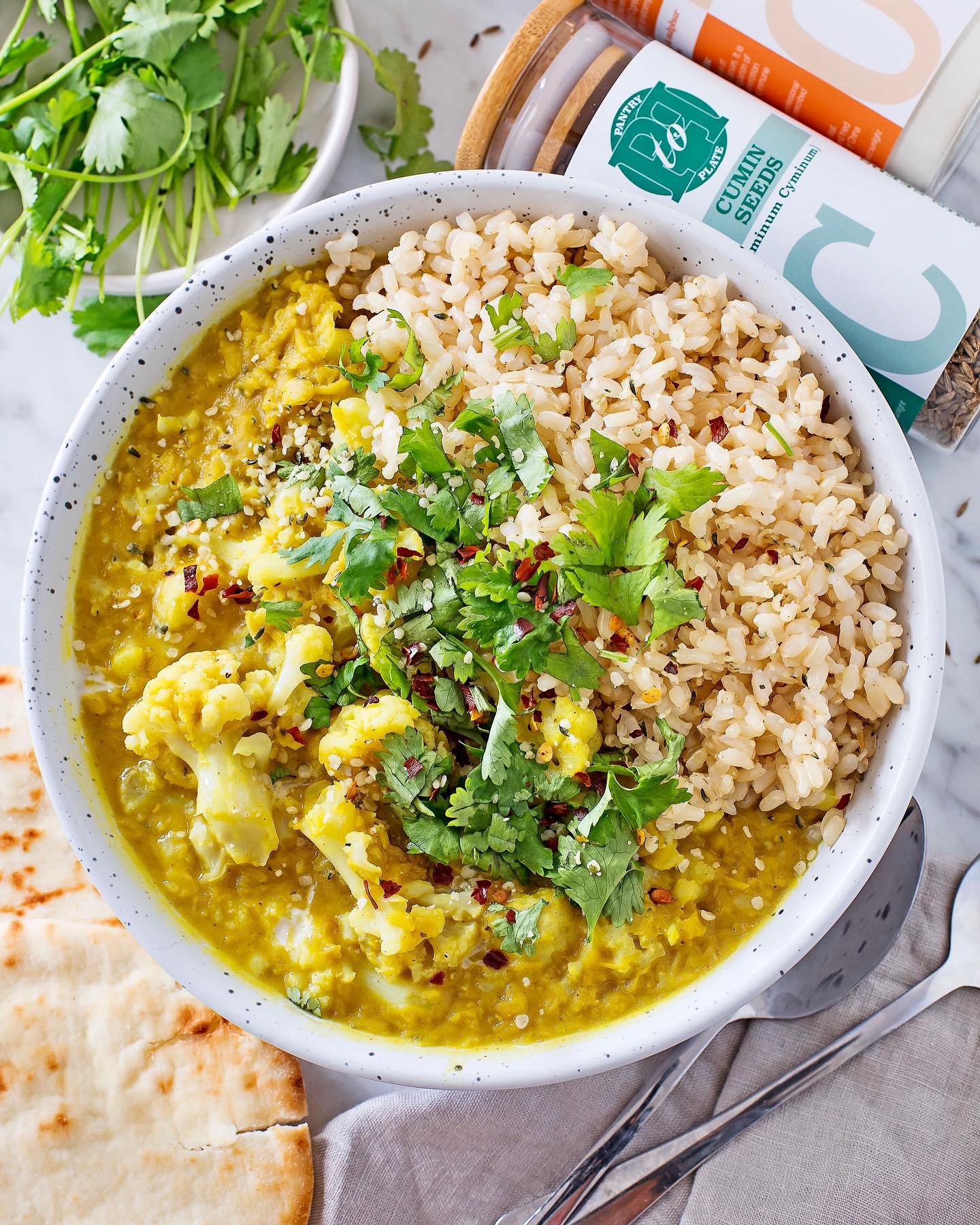 Creamy Coconut and Cauliflower Dahl