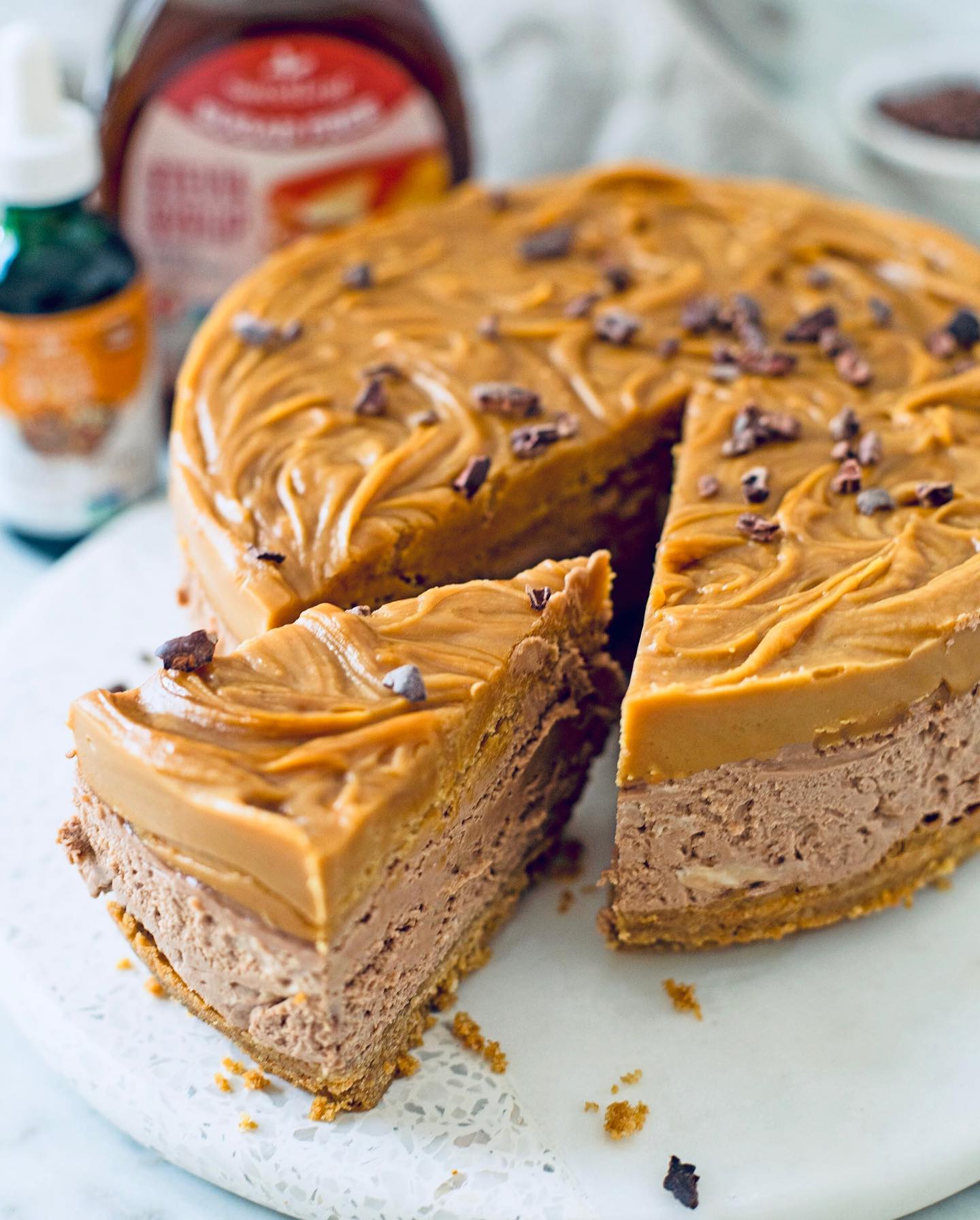 No-Bake Chocolate Peanut Butter Cheesecake