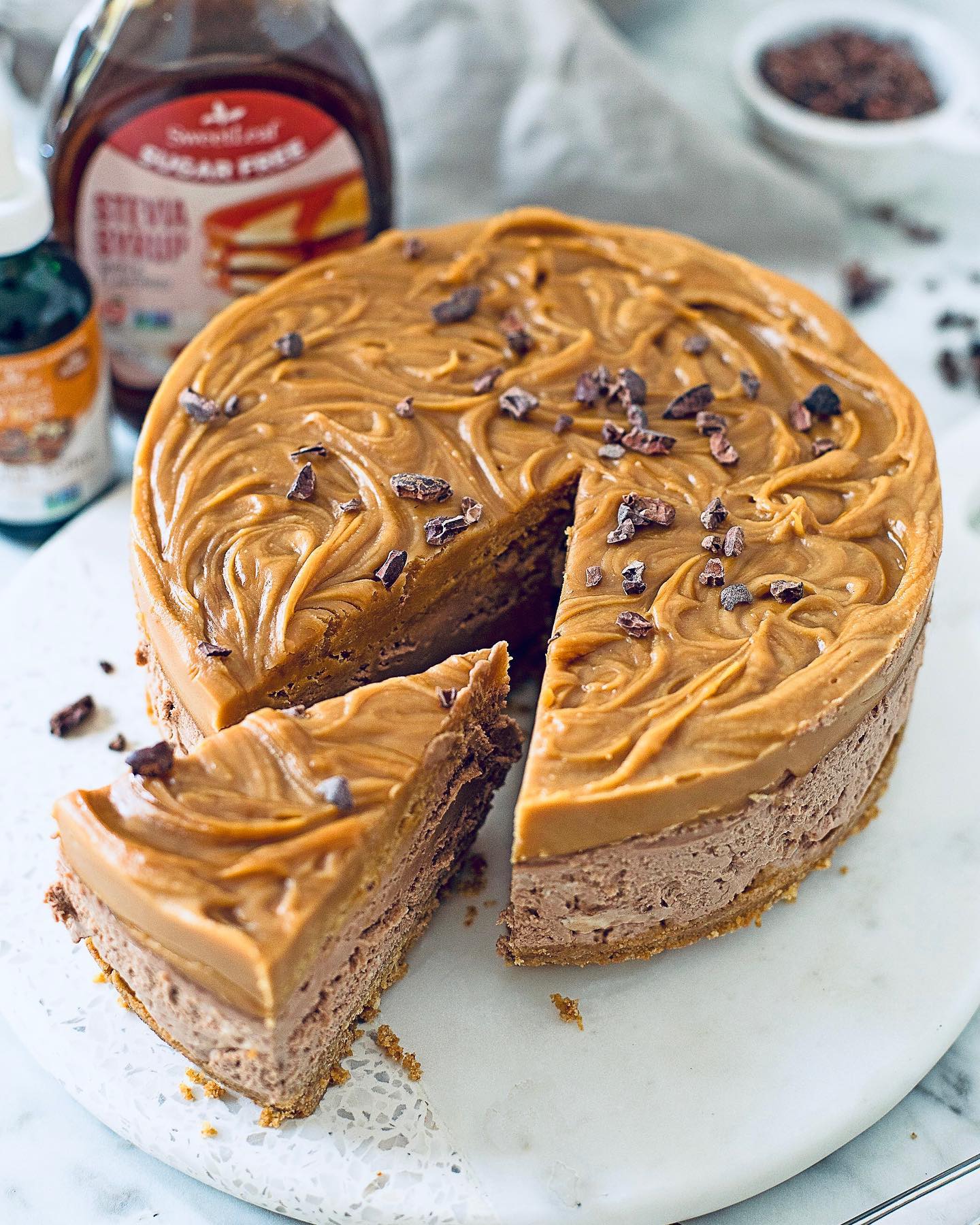 No-Bake Chocolate Peanut Butter Cheesecake