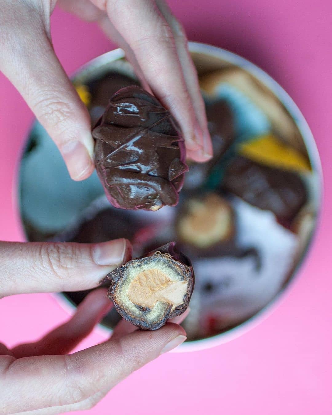 Chocolate-Dipped Nut Butter Stuffed Dates