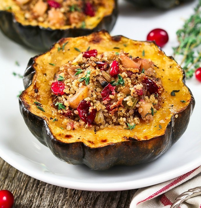 Quinoa Stuffed Acorn Squash Dish