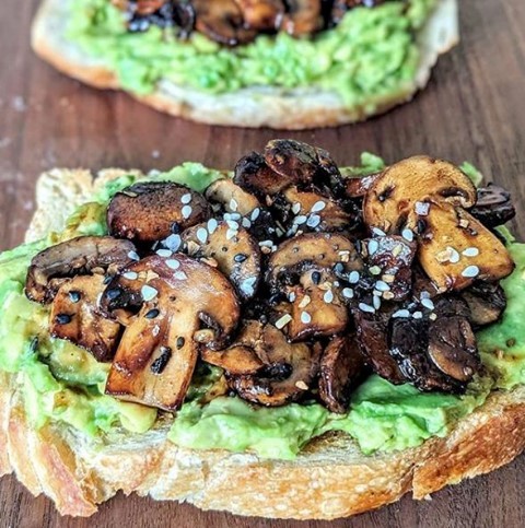 Balsamic Mushroom Avocado Toast