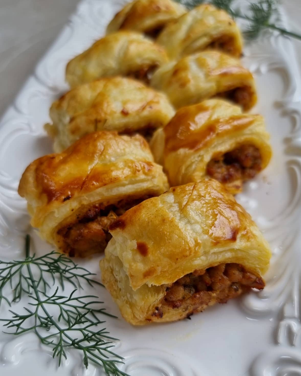 Chicken Keema Rolls with Chicken Mayo & Dill Filling