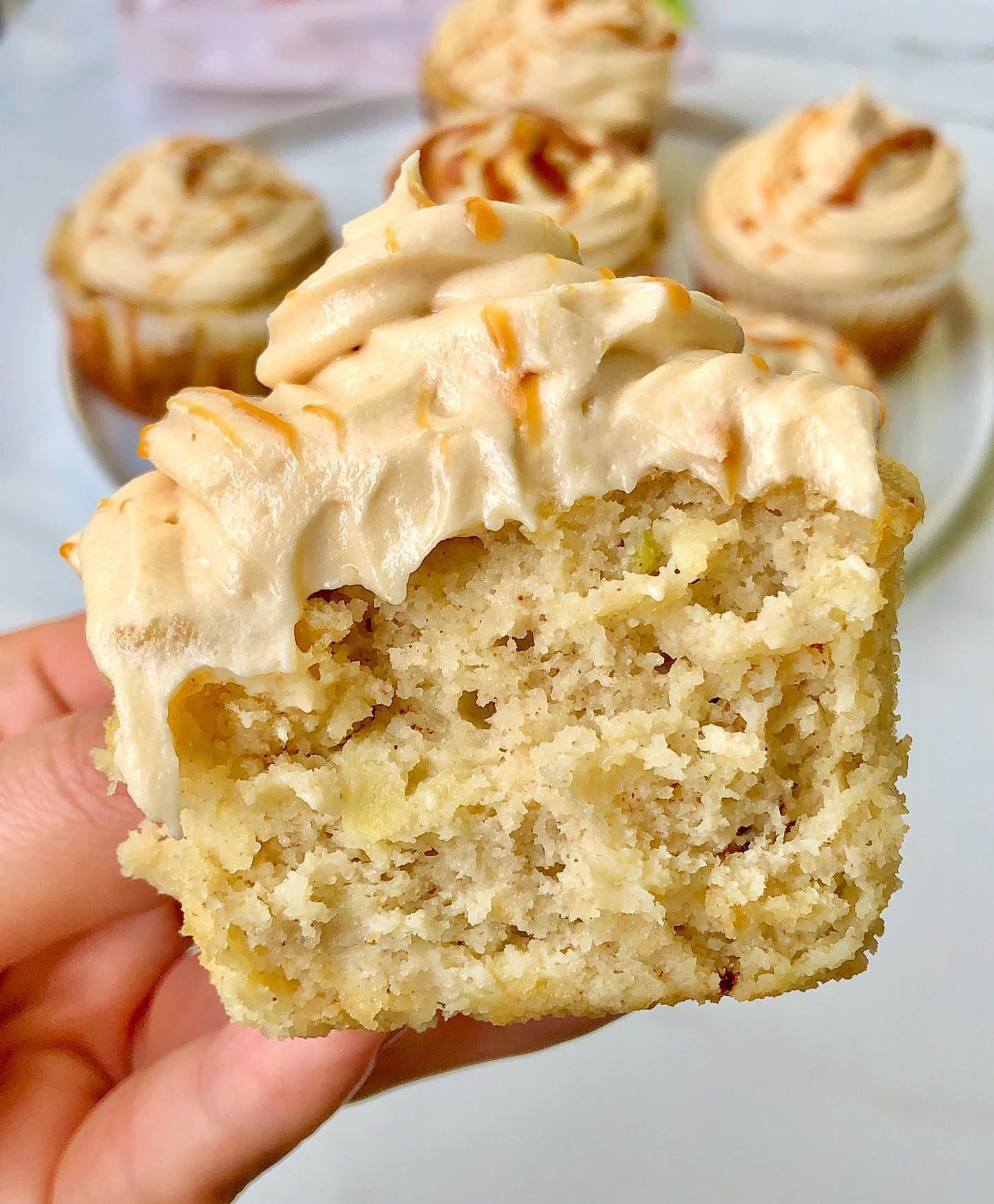 Fall-Inspired Caramel Apple Cupcakes