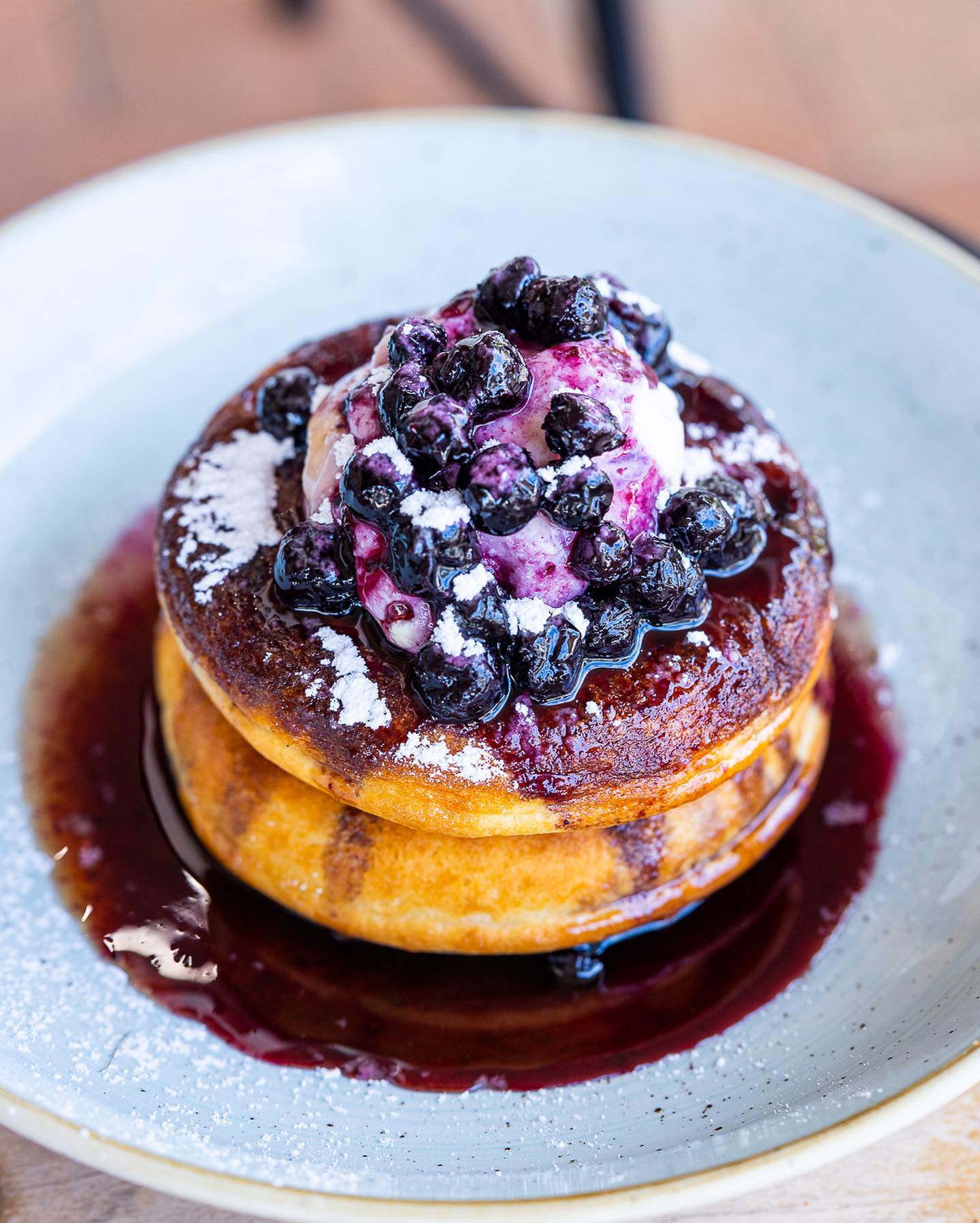 Blueberry Ricotta Pancake Stack