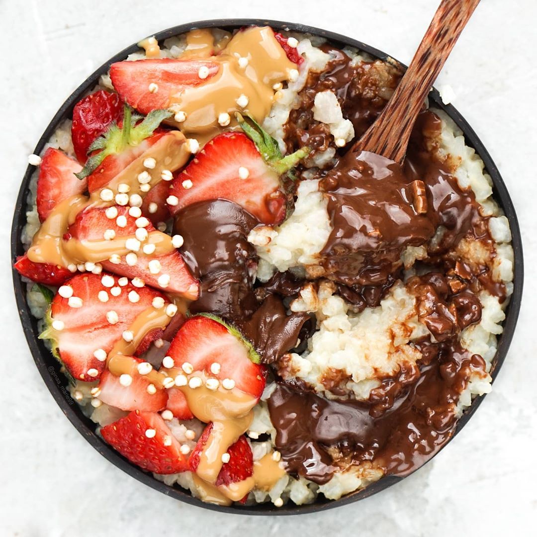 Vegan White Chocolate Protein Rice Pudding
