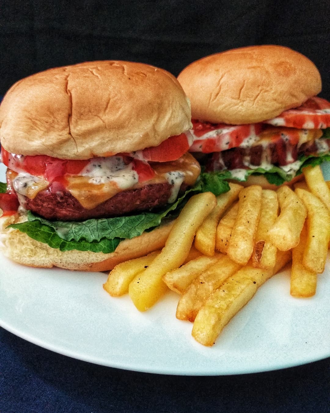 Vegan Unlimeat Burger with Toppings