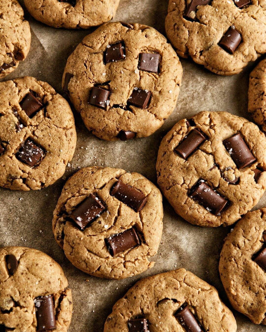 Salted Peanut Butter Chocolate Chunk Cookies