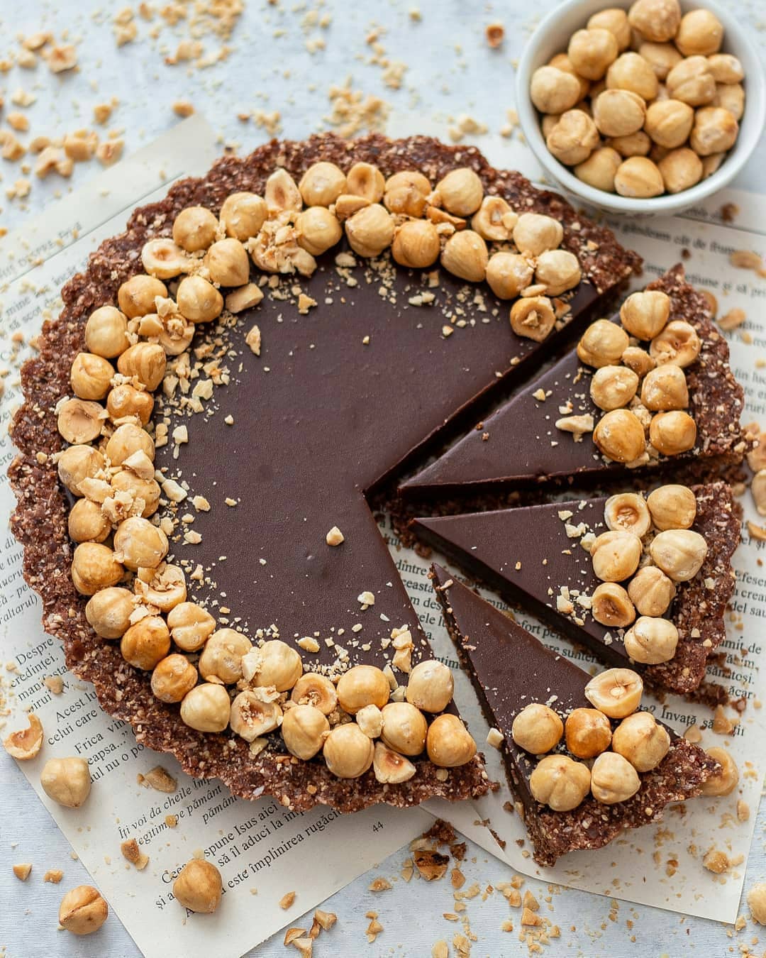 Vegan Chocolate Hazelnut Tart