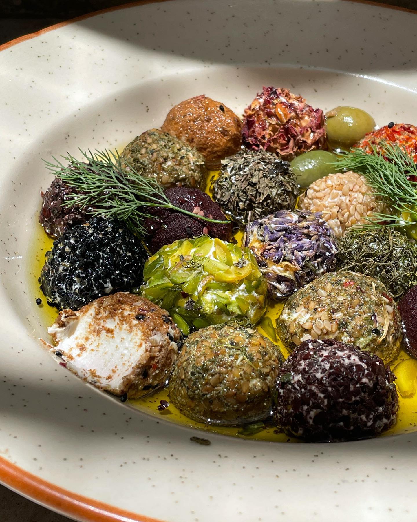 Marinated Labneh Cheese Balls